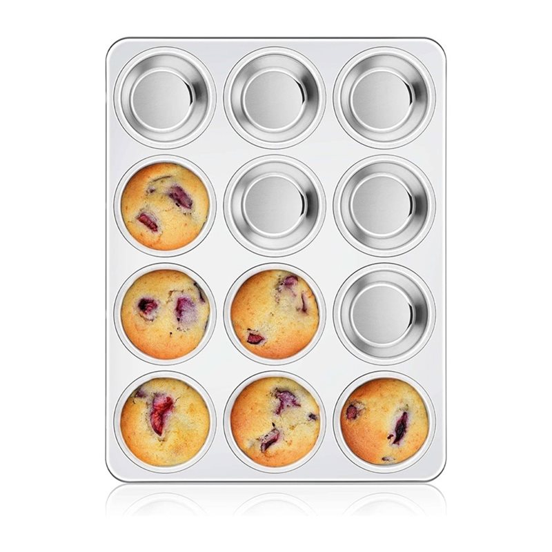 Muffin Tin Nonstick - ABGH-Muffin Pan, Stainless Steel Cupcake Tin