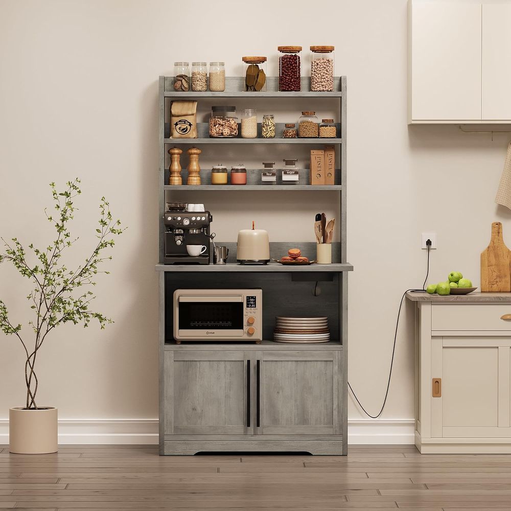 Kitchen Baker - Bakers Rack with Power & USB
