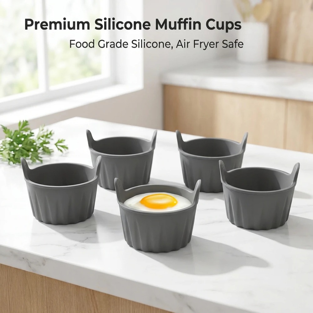6Pcs Silicone Air Fryer Mold D - đánh giá và giá Kitchen Pro Baking Tray