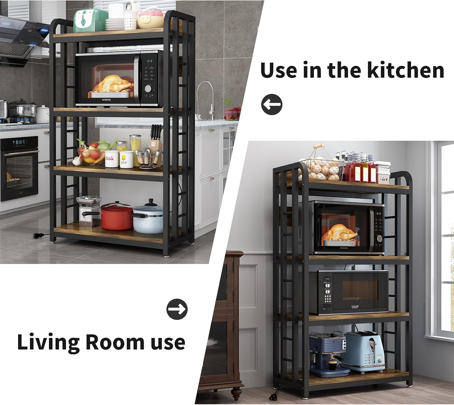 4 Tier Kitchen Bakers Rack Wit - đánh giá và giá Kitchen Baker