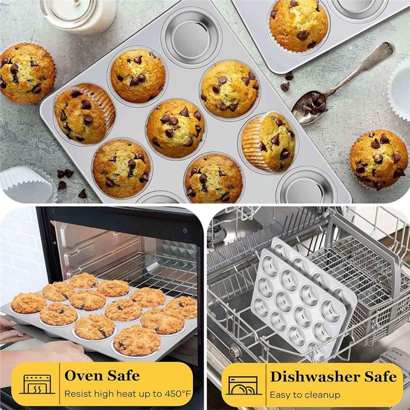 ABGH-Muffin Pan, Stainless Ste - đánh giá và giá Muffin Tin Nonstick
