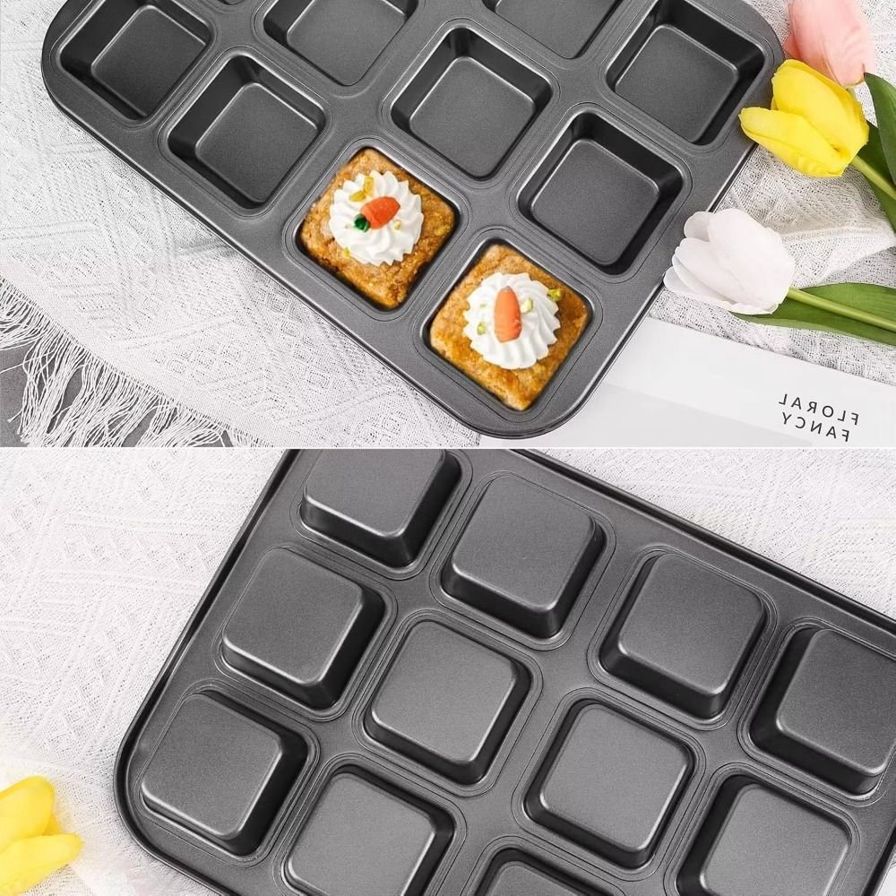 12 Cavity Square Muffin Tin Co - đánh giá và giá Muffin Tin Nonstick