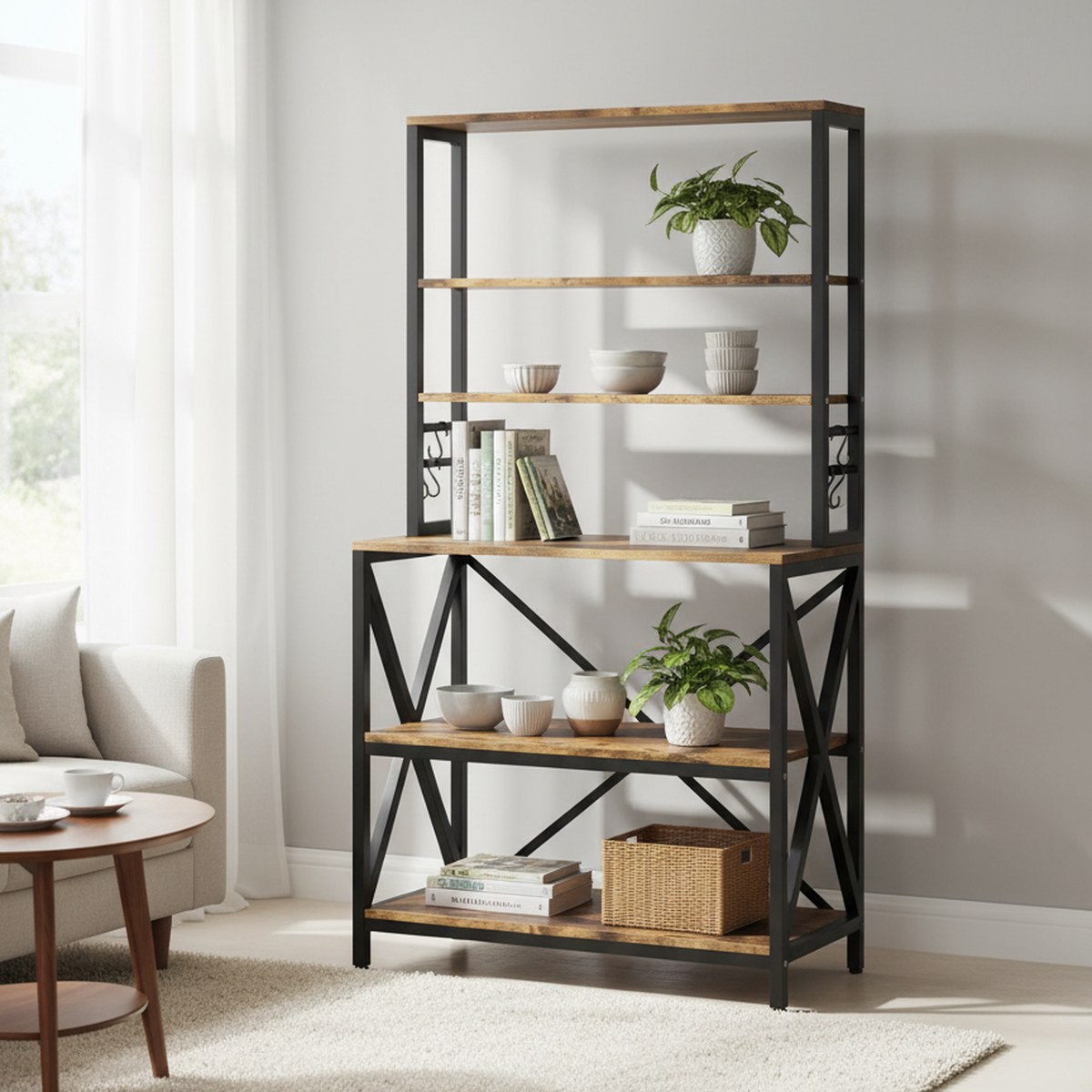 Rustic Brown 6-Tier Kitchen St - đánh giá và giá Kitchen Baker