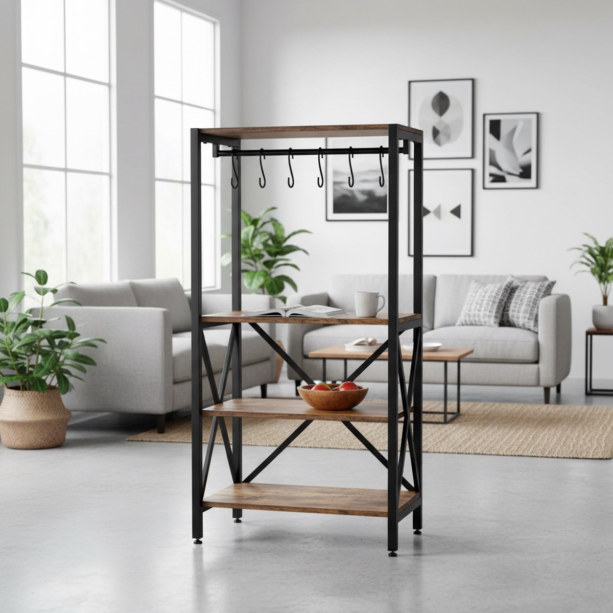 Rustic Brown 6-Tier Kitchen St - đánh giá và giá Kitchen Baker
