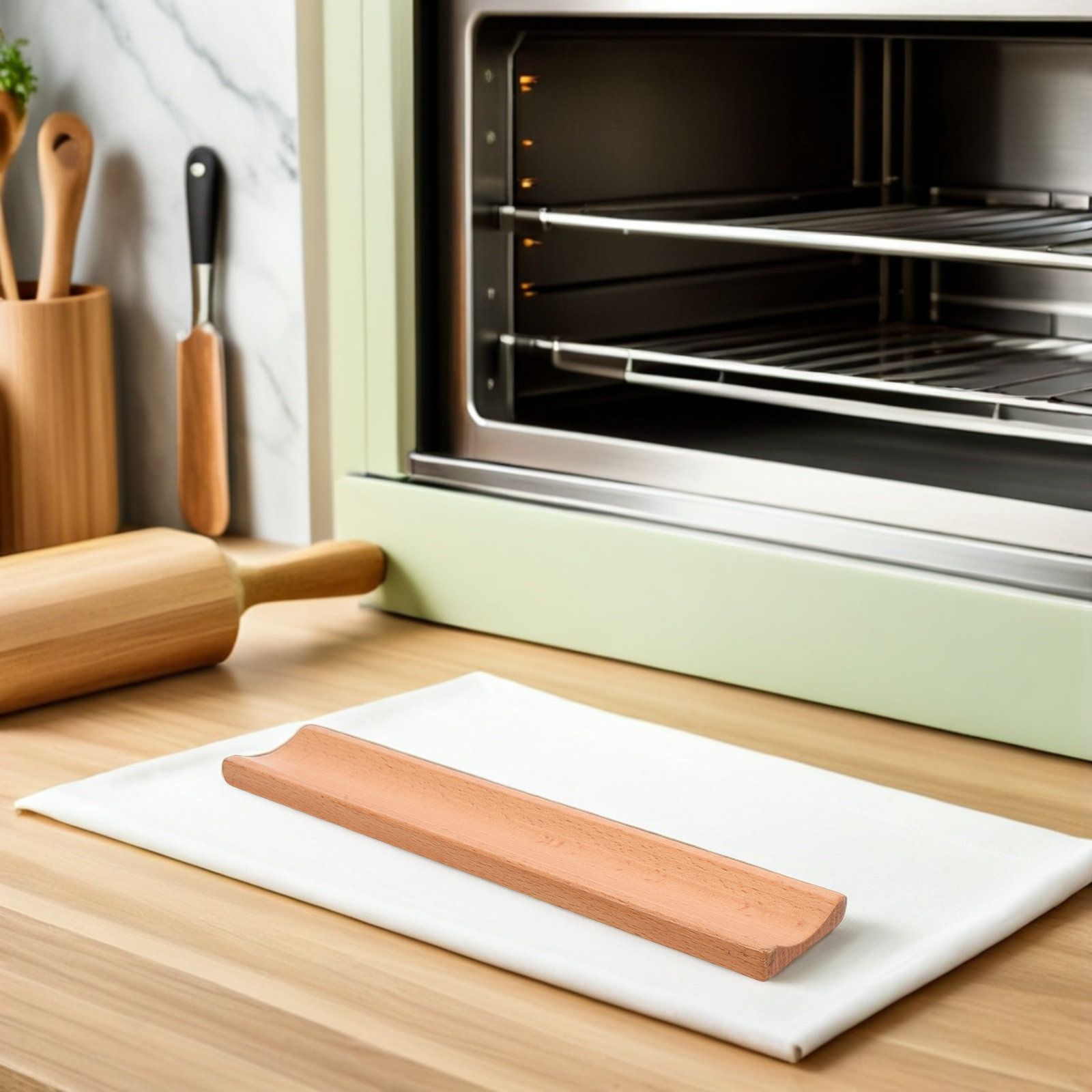 Wood Rolling Pin Display Rack  - đánh giá và giá Kitchen Baking Counter