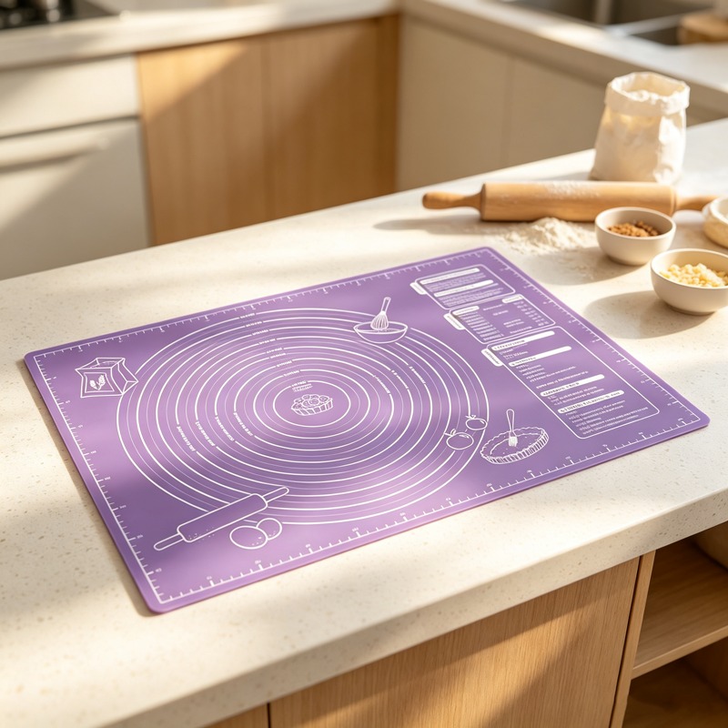 Non-Stick Silicone Pastry Mat  - đánh giá và giá Kitchen Baking Counter