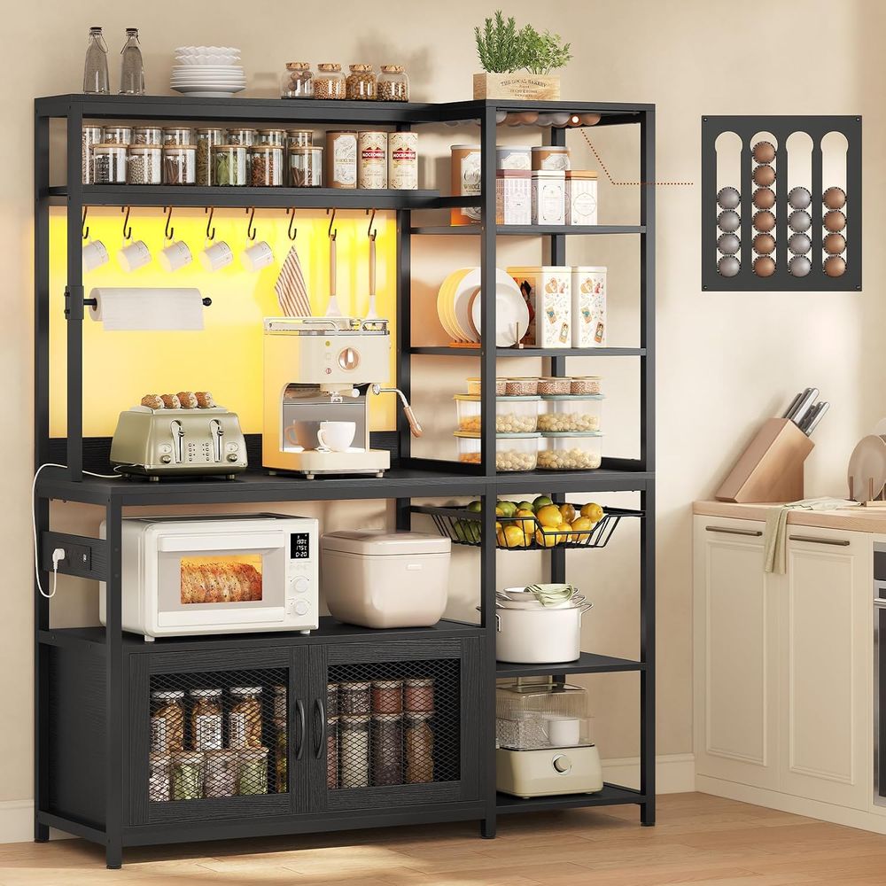 Bakers Rack with Power Outlet  - đánh giá và giá Kitchen Baker