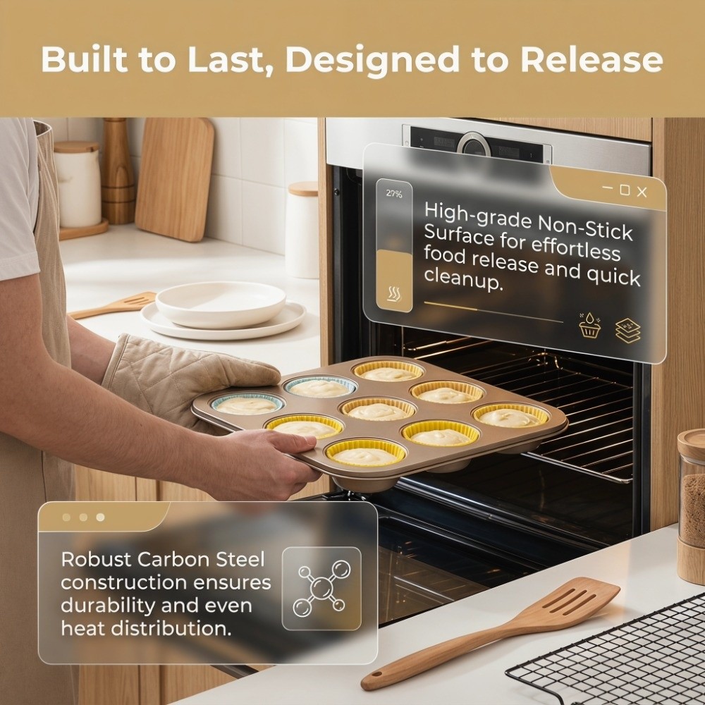 Carbon Steel Mini Muffin Pan N - đánh giá và giá Muffin Tin Nonstick