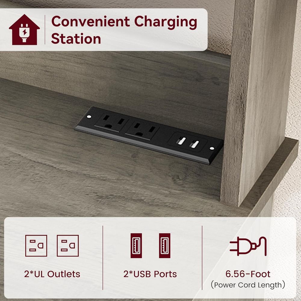 Bakers Rack with Power & USB P - đánh giá và giá Kitchen Baker