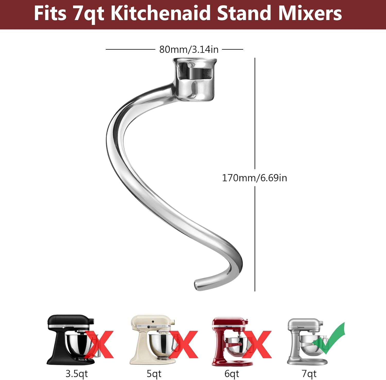 Stainless Steel Dough Hook Att - đánh giá và giá Kitchen Aid Baking Bread